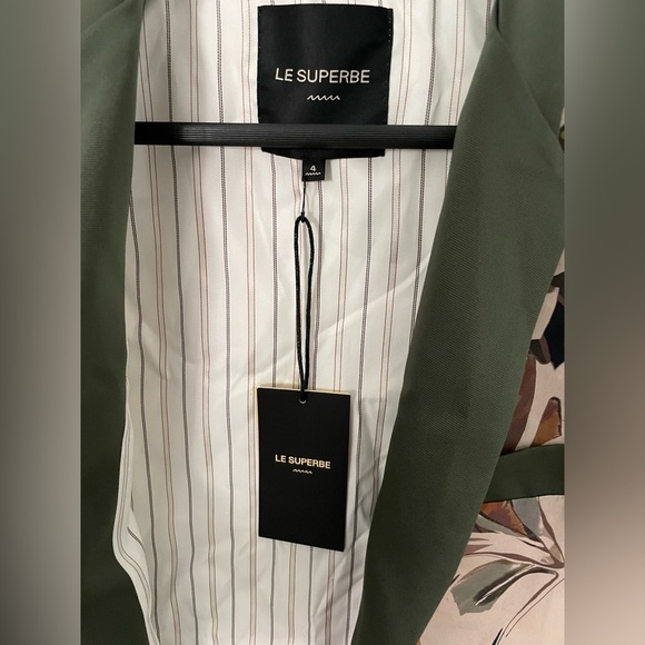 LE SUPERBE Coastal Paradise Floral printed blazer cotton tropical jacket Small 4 - Picture 2 of 10